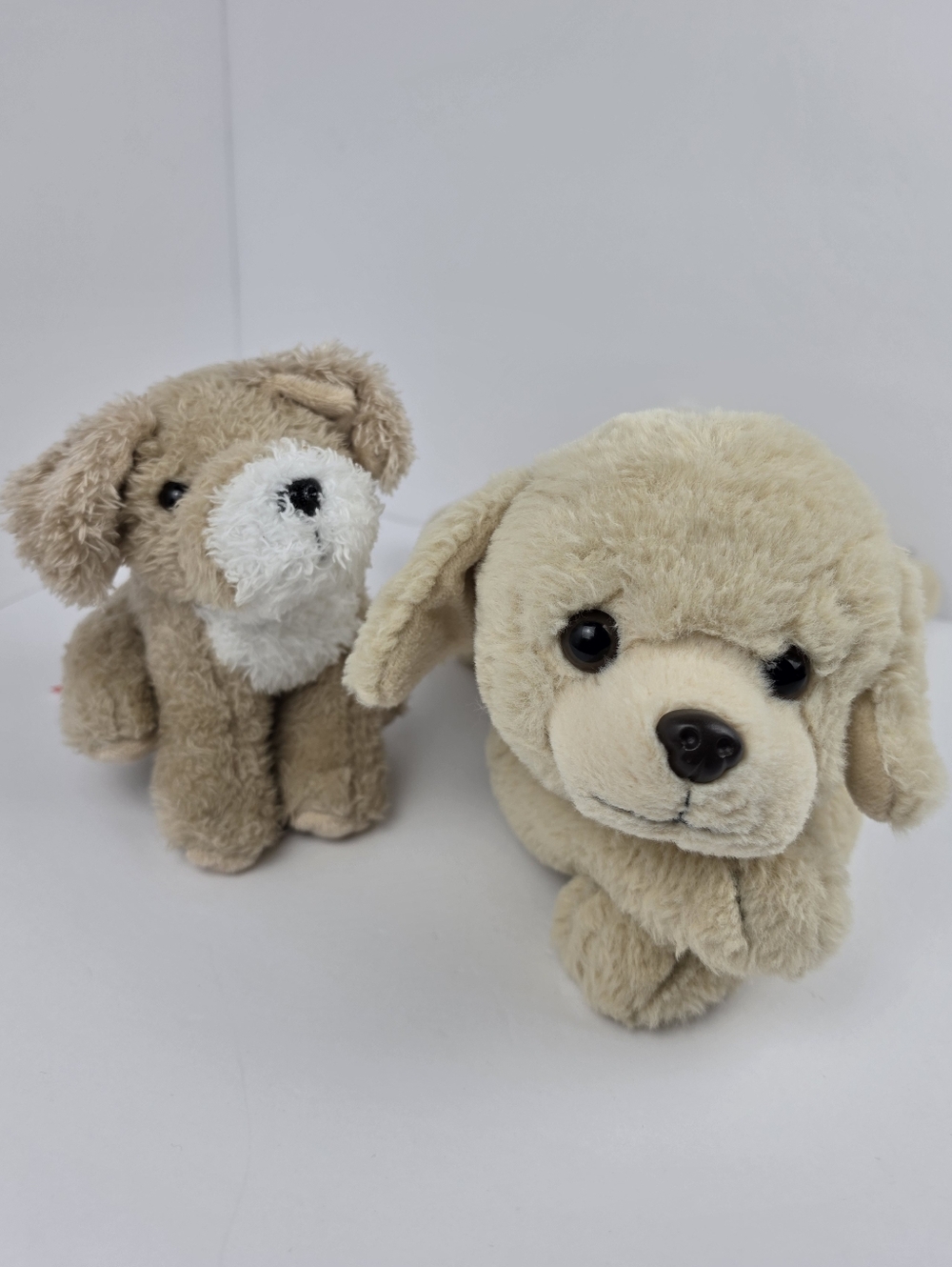 FAO Schwarz Plush Puppy Dog Set Soft Stuffed Toys Lot of 2
